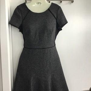 J. Crew Gray /Black Stripped Dress Size 4 $50